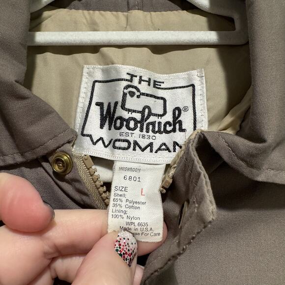 Vintage Woolrich Taupe Chore Coat Size Large - Picture 5 of 6